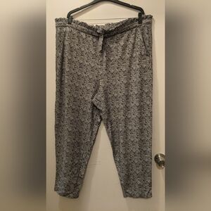 Herringbone Print Ponte Pants